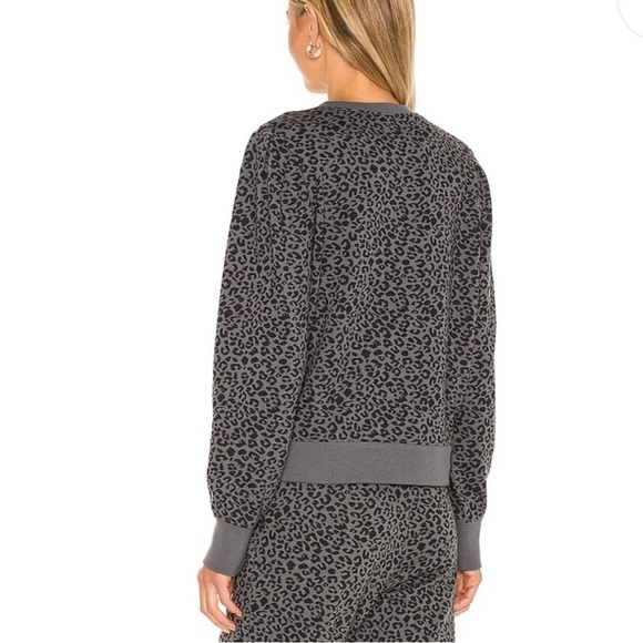 RAILS Marcie Charcoal Mini Cheetah Gray Black Sweatshirt Sz XS - Picture 2 of 10